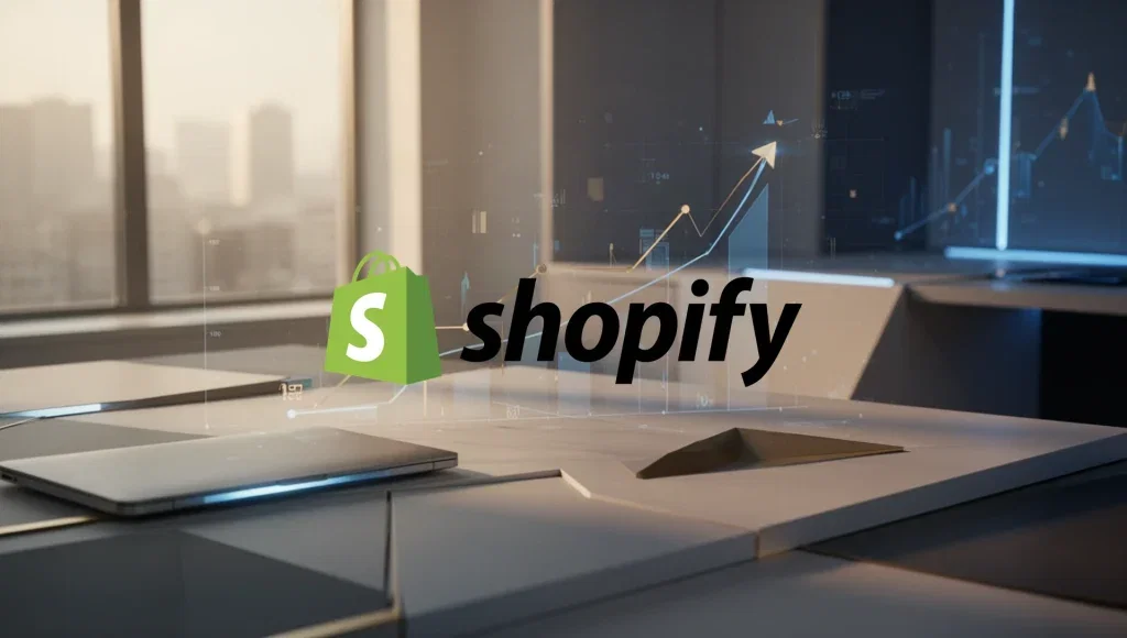 Shopify Aktie: Erhöht Preise für Grow und Advanced Shopify Aktie - Beitragsbild (KI-generiertes Symbolbild)