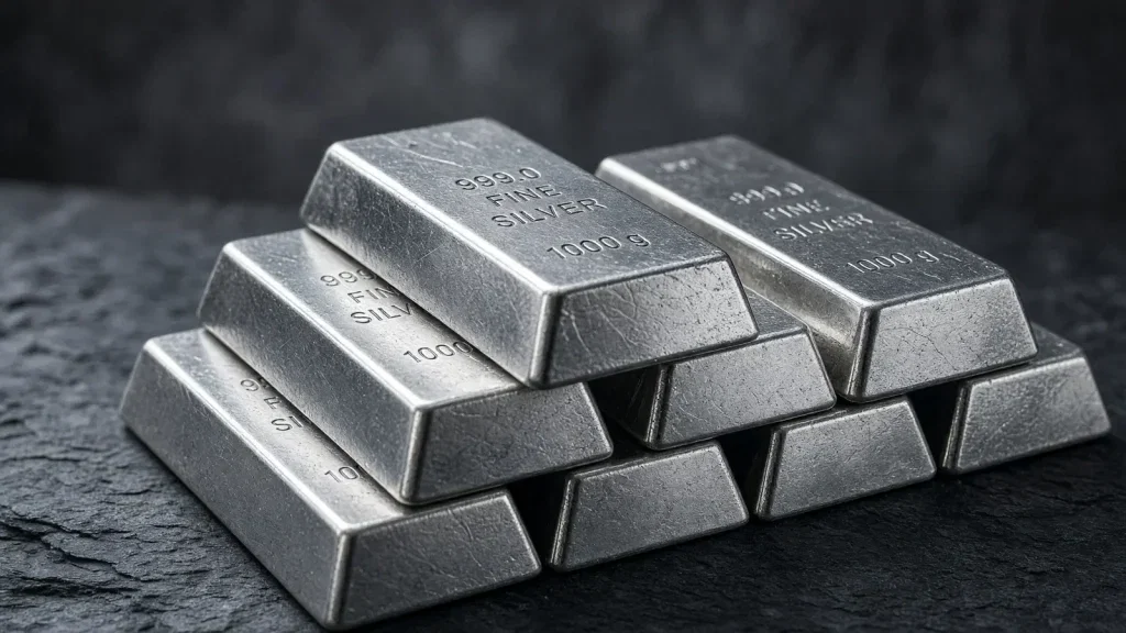 Silber Preis: Renditen drücken unter 61 Dollar Silber Preis Aktie - Beitragsbild (KI-generiertes Symbolbild)