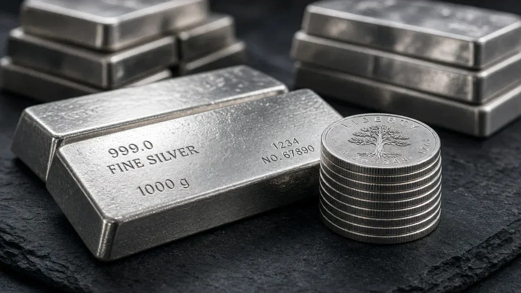 Silber Preis: Spekulanten reduzieren Netto-Long-Wetten Silber Preis Aktie - Beitragsbild (KI-generiertes Symbolbild)