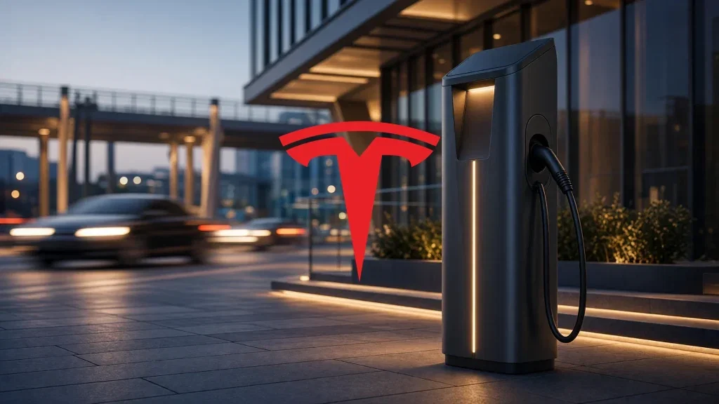 Tesla Aktie: Barclays setzt auf Fusionsprämie Tesla Aktie - Beitragsbild (KI-generiertes Symbolbild)