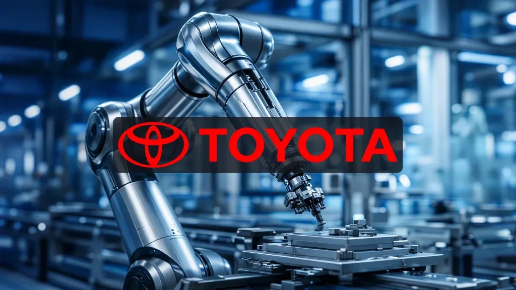 Toyota Aktie: KI-Roboter schweißt Kart-Rahmen Toyota Aktie - Beitragsbild (KI-generiertes Symbolbild)
