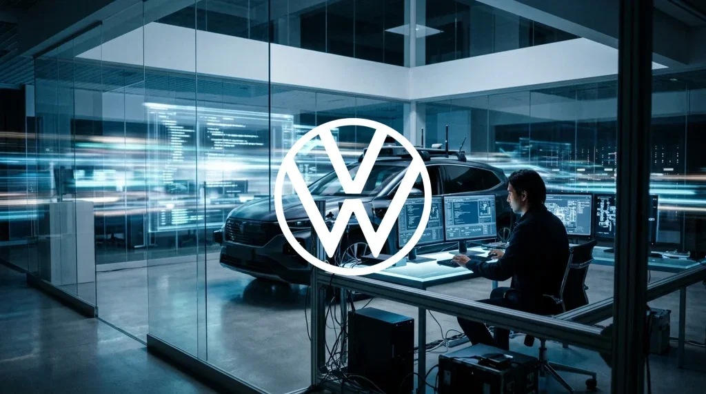 Volkswagen Aktie: OneTeam bündelt Assistenzentwicklung Volkswagen Aktie - Beitragsbild (KI-generiertes Symbolbild)
