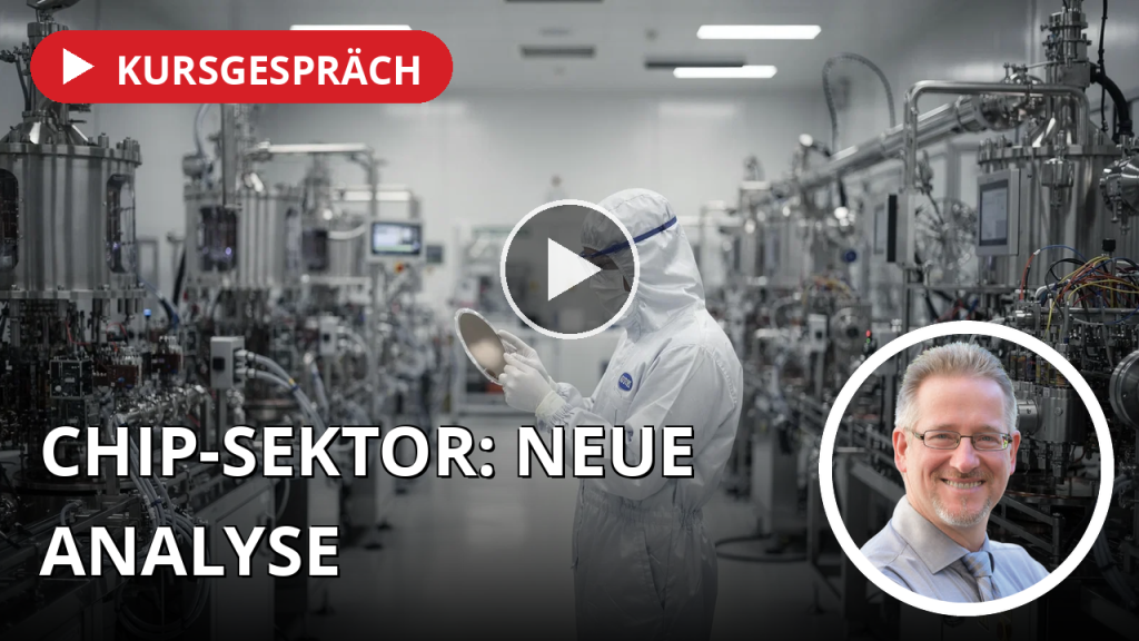 Kasino-Warnung aus dem Chip-Sektor erschüttert die Märkte – wer trotzdem profitieren könnte Ein Techniker in einem Reinraum inspiziert Silizium-Wafer in einer modernen Halbleiter-Produktionsanlage.